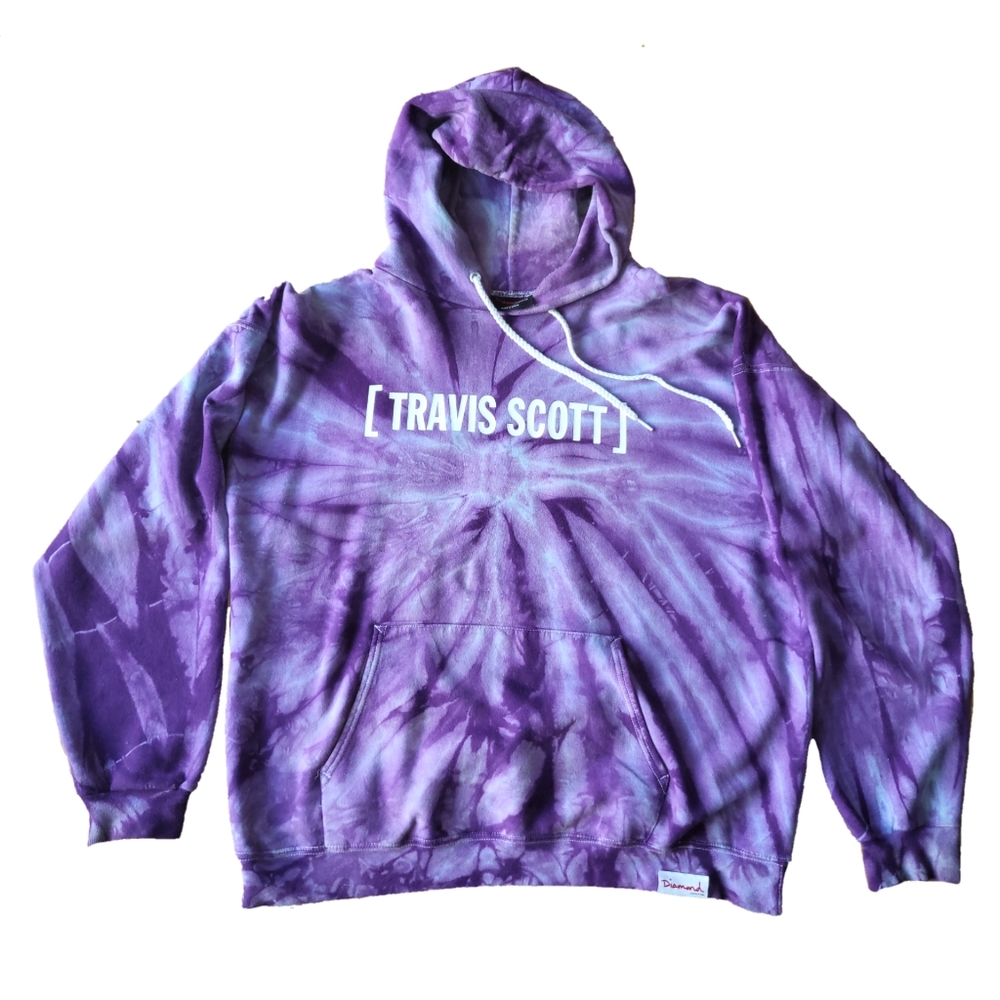 RARE Travis Scott Diamond Supply Co. Tie Dye Hoodie Sweater